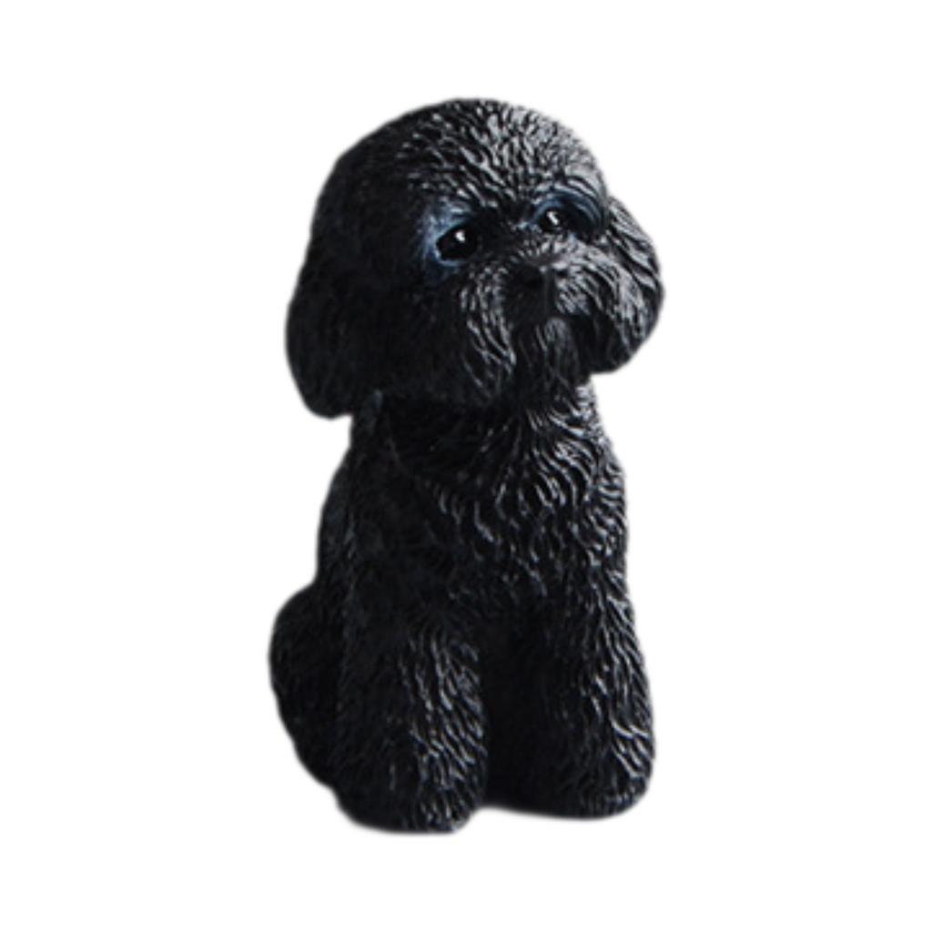 Dog Miniature Figurine Small Sculpture for Cabinet Living Room Office