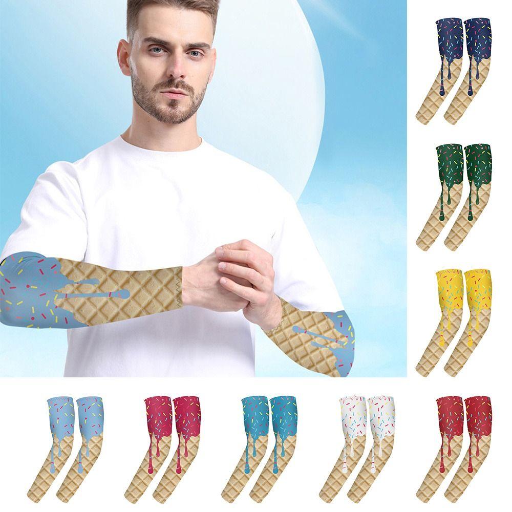 Ice Cream Arm Sleeves Cooling Sun Protection Sleeves NEW Protective Sleeves  Sports