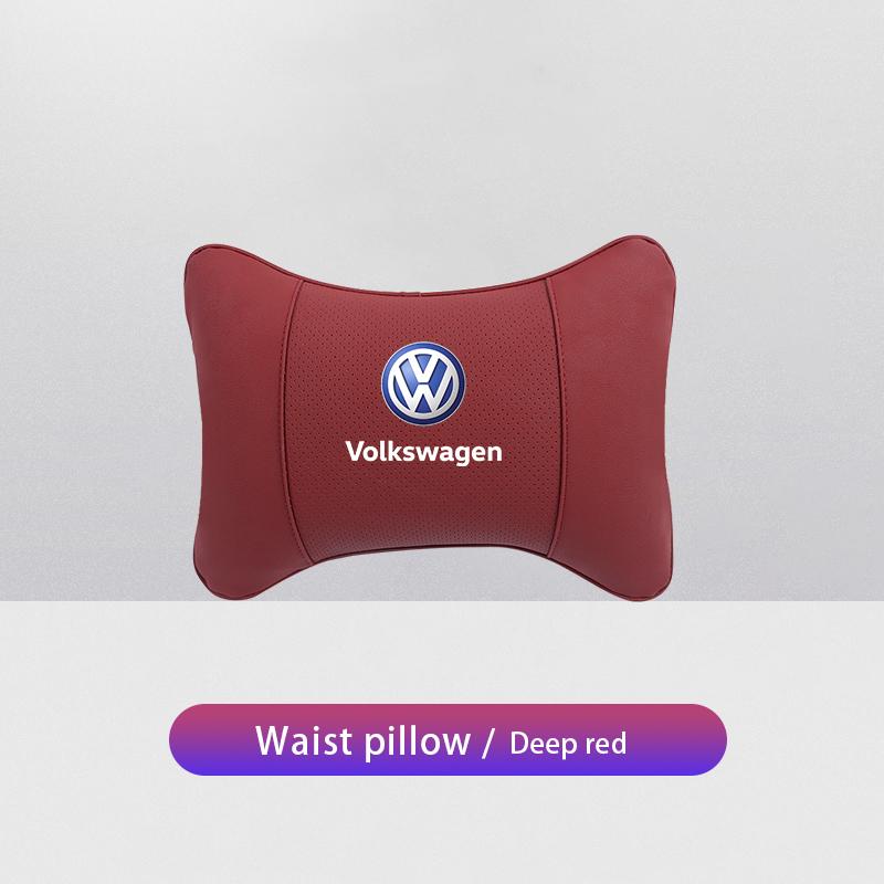 T32Logo de Voiture Oreiller de Repose-tête Oreiller de Nuque Coussin de Soutien Lombaire Porte-clés Pour Volkswagen T-ROC Eos Passat Polo Tiguan Amarok Caddy GTI Golf