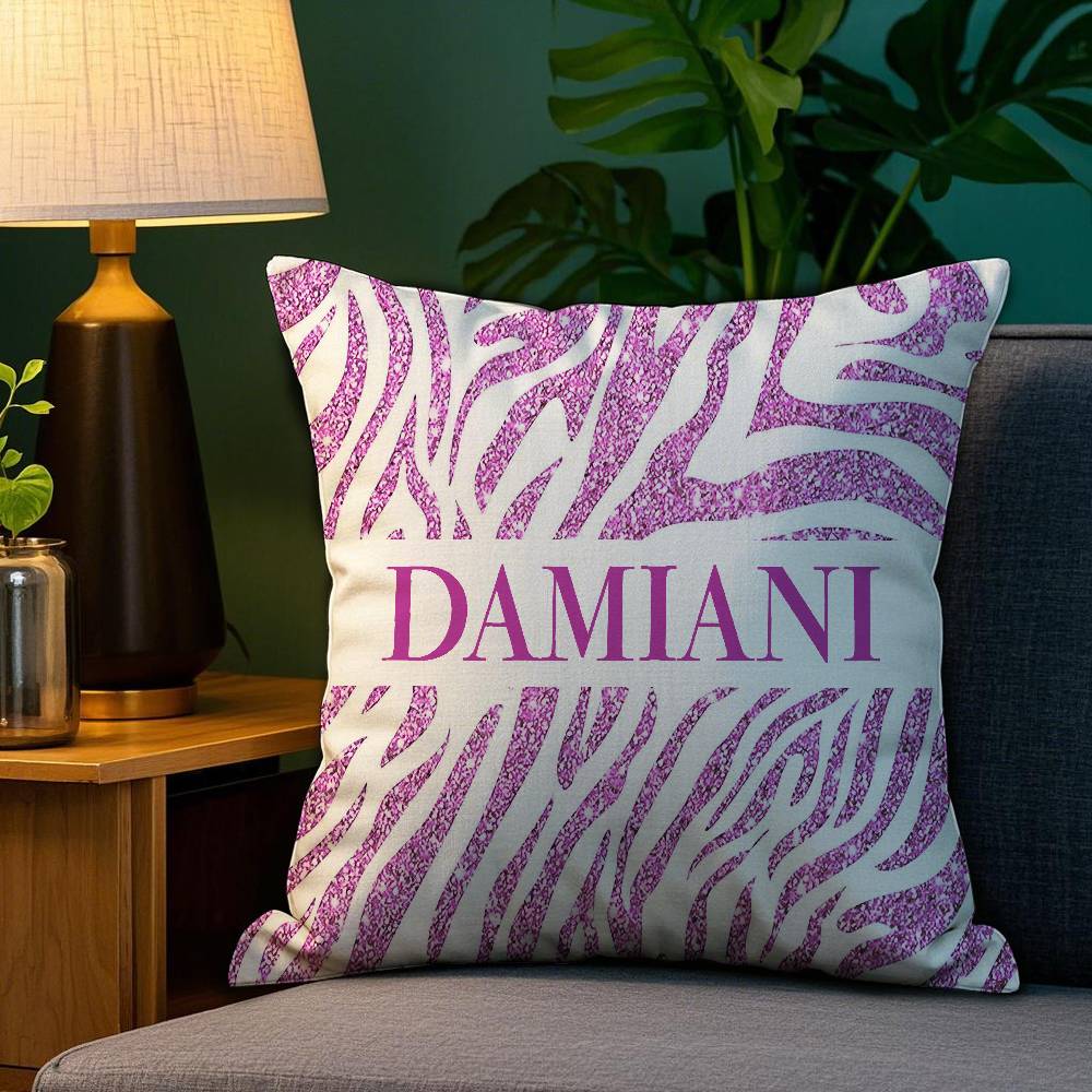 Italian Gorgeous D-Damiani Pillow Case Plush Fabric Soft Double Sided Print Sofa Cushion Cover Throw Pillow Covers