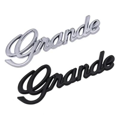 Metal Grande Logo Car Rear Trunk Emblem Sticker for Yaris Corolla 4Runner Avalon Body Badge Exterior Accessories
