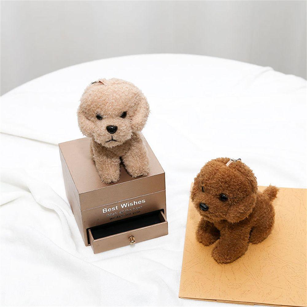 Kids Toys Key Holder Stuffed Animals 12cm Dog Key Rings Dog Plush Toys Dog Keychain Small Pendant
