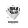 MDNG Stainless Steel Heart Cake Molds with Push Plate, Set of 4