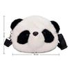 New Soft Fluffy Panda Crossbody Bag Lightweight Cartoon Coin Purse Fabric Adjustable Straps Phone Bag Women's Accessories