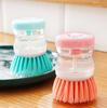 Push-Type Liquid-Filled Dishwashing Brush - Oil-Free, Gentle On Pots, Multi-Function Cleaning Tool