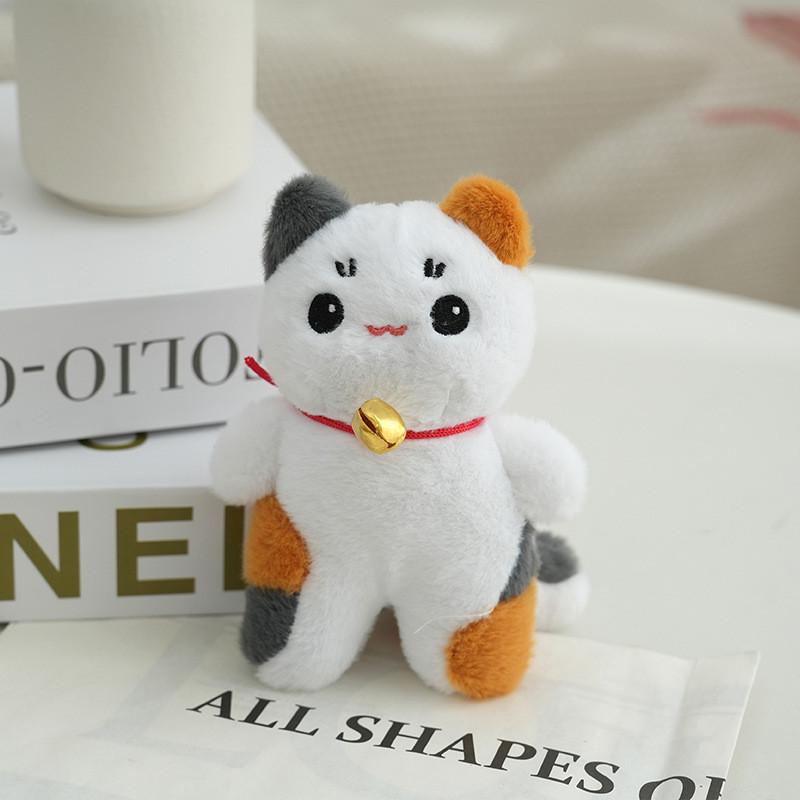 Adorable Plush Cat Keychain With Bell Cute Japanese Style Bag Charm Soft Toy