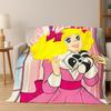 Candy Candy Dziewczynka Kreskówka Anime Koc Flanelowy Miękki Ciepły Koc Koc Rzutowy do Sypialni Salonu Łóżka Podróży Pikniku Prezent