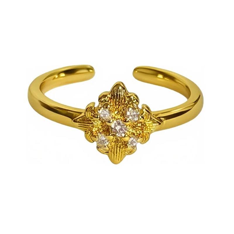 Nischen-Temperament Modisches Schlichtes Design Schmetterling Rose Perle Offener Ring Exquisiter Leichter Luxusring