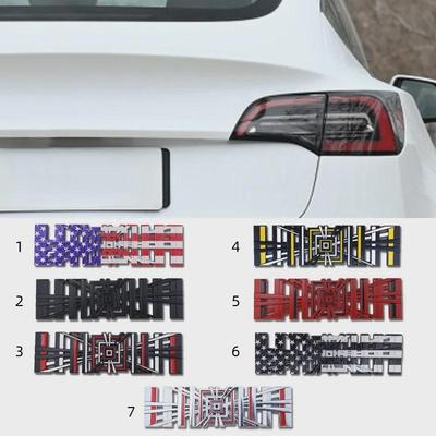 Für Modell 3 YXS Plaid Logo Autoaufkleber 3D Metall Heckkofferraum Emblem Abzeichen Aufkleber Dekoration Auto Styling Zubehör