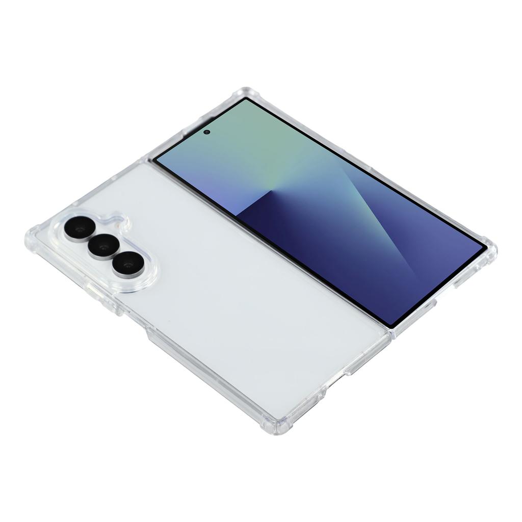 For Samsung Galaxy Z Fold7 5G Phone Case TPU+Acrylic 1.5mm Shockproof Clear Back Cover