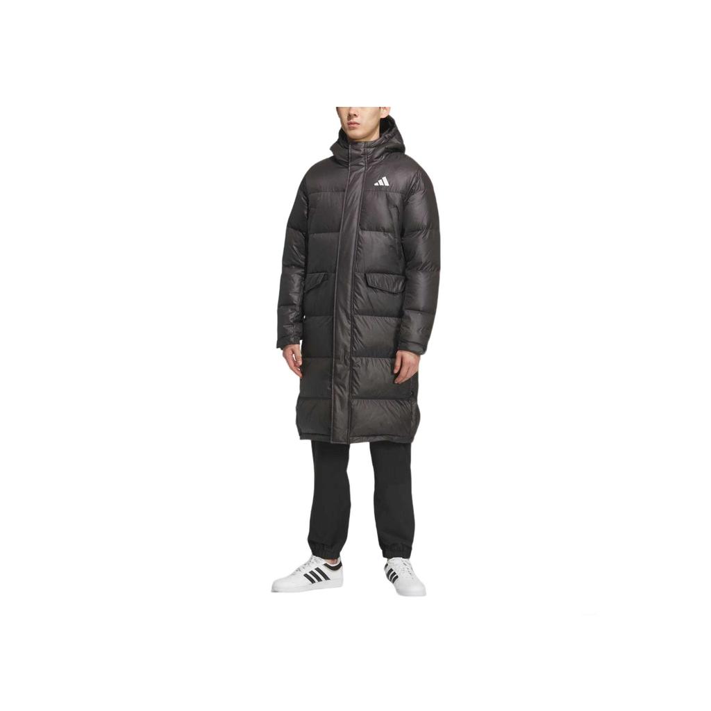 adidas Piumino Lungo Tinta Unita con Cerniera e Cappuccio Caldo Piumino Unisex Capispalla KF2143