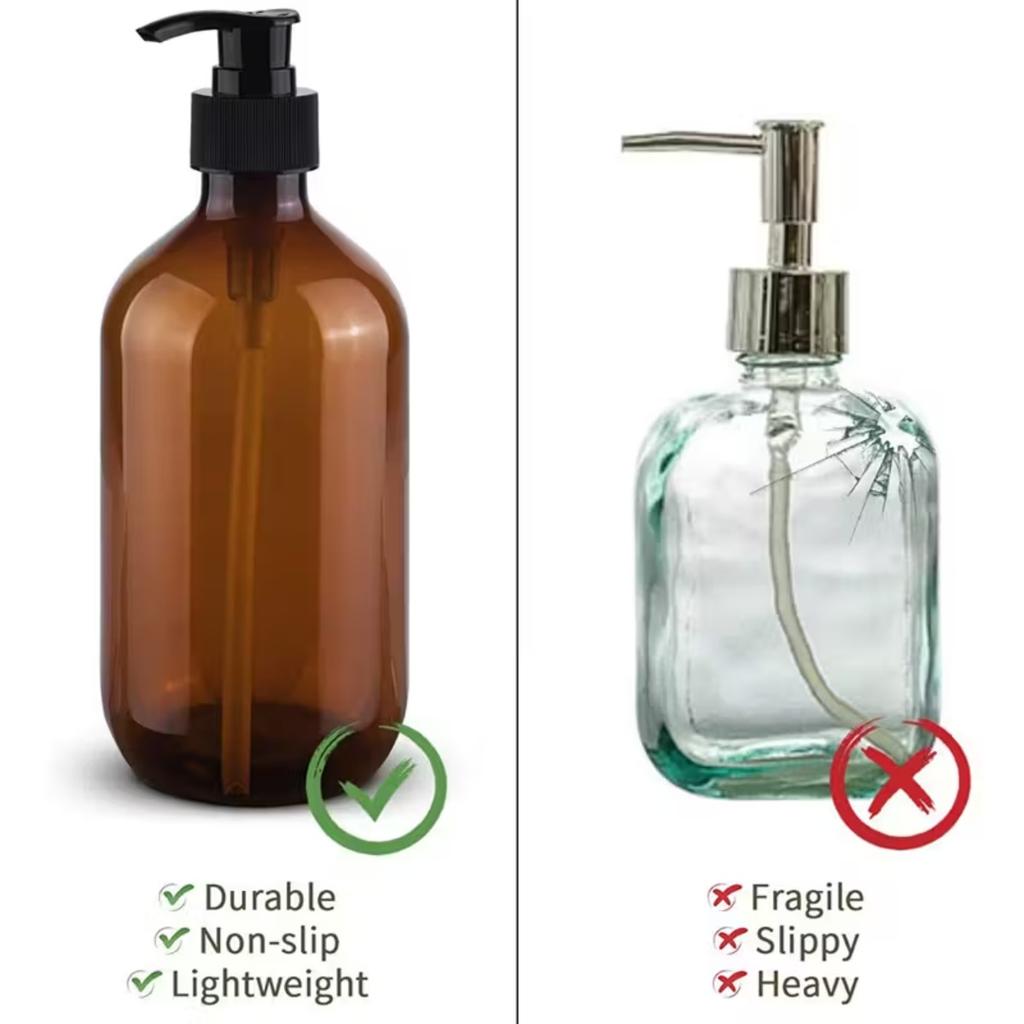 500ml Refillable Shampoo Bottle Plastic Empty Pump Soap Dispenser for Liquid Kitchen Soap Bottle Hotel Bathroom Accessories