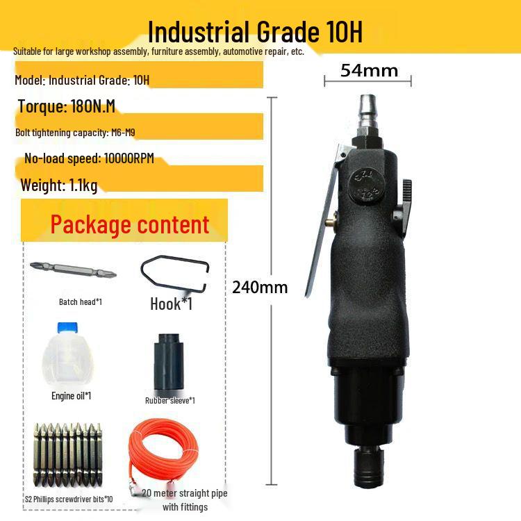 Industrial Pneumatic Screwdriver Air Tool for Woodworking & Decoration