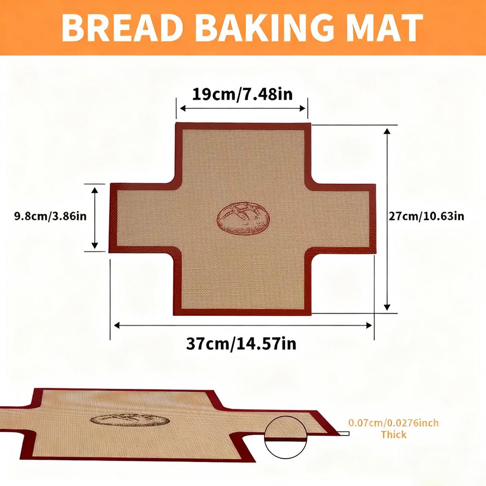 

Silicone Bread Liner High-Temperature Resistance Baking Mat Sour Dough Baking Mat For Cookie Pastry Baked Goods Cakes Pizzas