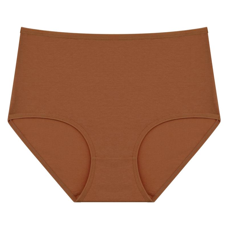 FINETOO 1pcs Women's High Waisted Plus Size Solid Color Cotton Underwear, Fashionable, Breathable, Soft and Comfortable Women's Underwear