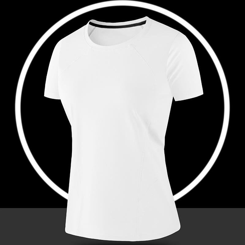 Women's Quick-Dry Round Neck Short Sleeve Ice Silk Yoga T-Shirt