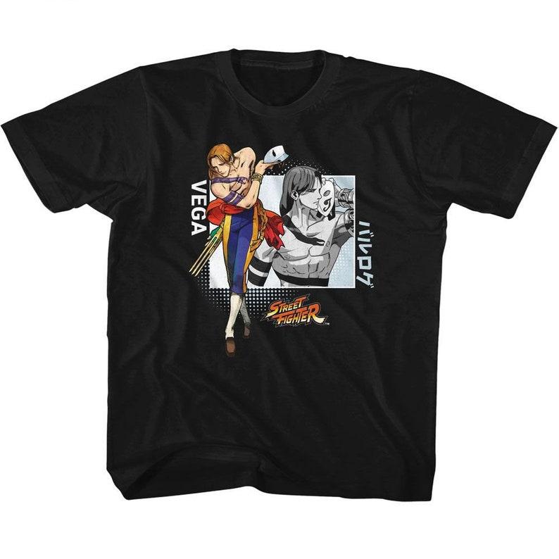 Street Fighter Vega Black Youth T-Shirt 140