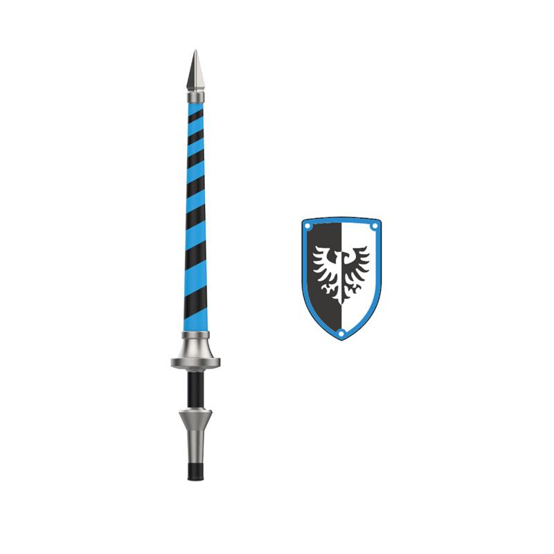 Medieval Castle Soldier Military Accessory Building Blocks Dragon Black Eagle Knight Figures Shield Spear Armor Army Bricks Toy