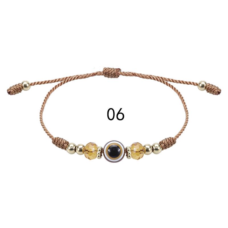 Evil Eye Crystal Beaded Adjustable Bracelet for Boys & Girls