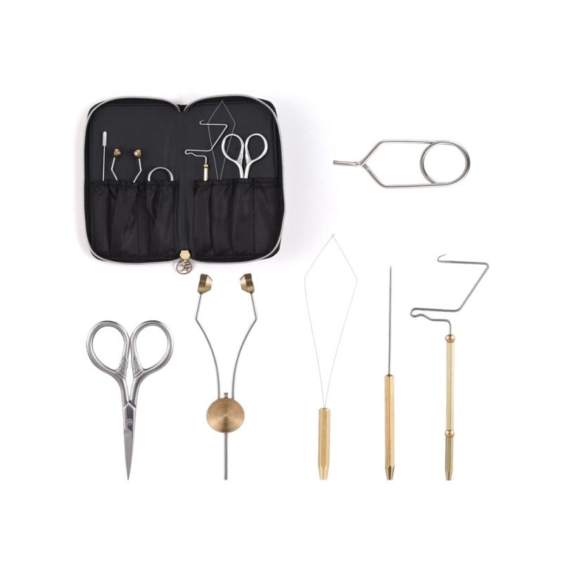 Fly Tying Tools Combo Kit Whip Finisher Bobbin Holder Bodkin Bobbin Threader for Fishing Lures fly lashing tools Stainless steel