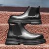 Cigarette Chelsea Boots Men'S Autumn Tooling British High Top Height Increasing Sleeve Martin Boots Platform Short Boots 22723-J