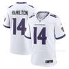 Besticktes Fußballtrikot Herren Mannschaftssport Training Spiel Uniform Weiß Rabe 14 Hamilton