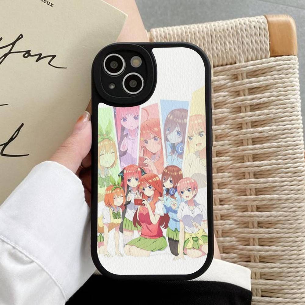 Cartoon Q-Quintessential Q-Quintuplets Phone Case Hard Leather For IPhone 16 15 14 13 12 Mini 11 14 Pro Max Xs X Xr Plus Fundas