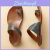 Elegant Women Footbed Flip Flops Summer Sandals With Premium Leather And Flat Heel
