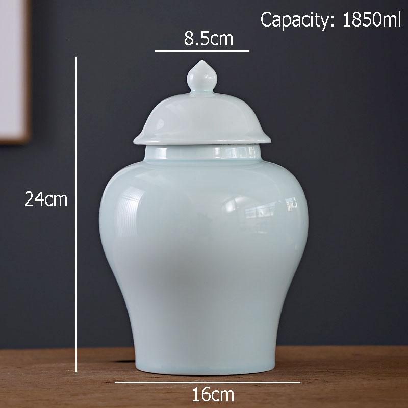 Enamel Color General Jar Ceramic Candy Jar Tea Caddy Cosmetic Containers Classical Porcelain Storage Jars Vintage Home Decor