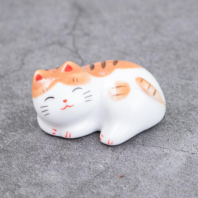 1/5pcs Cute Lucky Cat Chopsticks Holder Japanese Ceramic Chopstick Ceramic Home Decoration