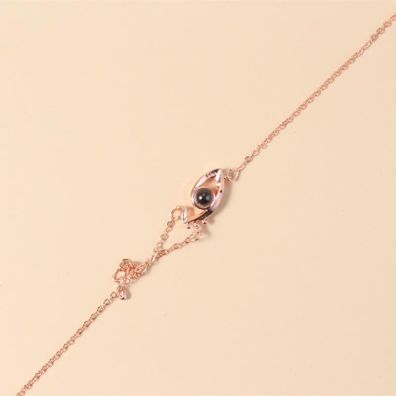 Korean Light Luxury Devil s Eye Tassel Necklace