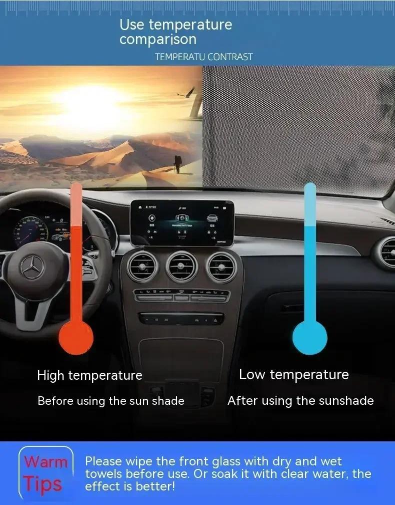 Universal Roller Blinds Suction Cup Sunshade Window Shade Nail-Free Easy Install Blackout Curtain For Car Bedroom Kitchen Office
