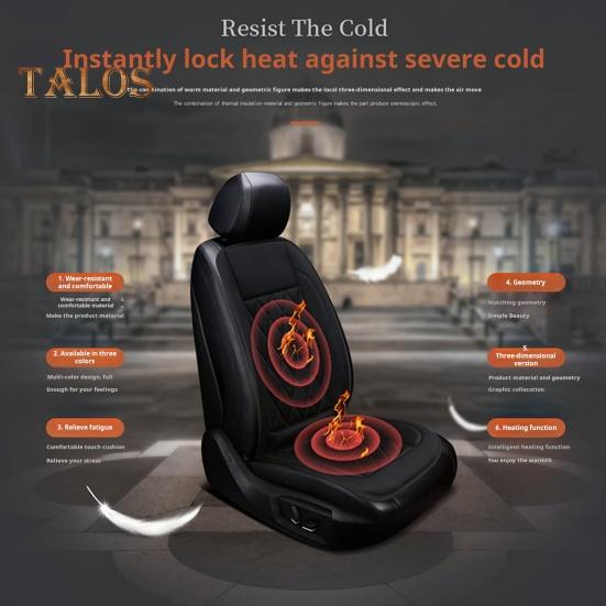 Podgrzewana poduszka na siedzenie Odporna na zużycie Bezpieczne dopasowanie Łatwa w montażu Poduszka na pełne oparcie siedzenia Akcesoria do wnętrza samochodu