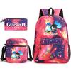Three-piece Backpack Versatile High School Travel Bag