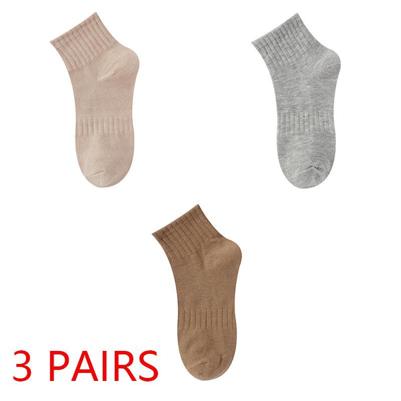 1/3 Pairs Woman Socks Solid Color Female Breathable Cotton Lady Ankle Socks Casual Fashion Students Girls Short Socks