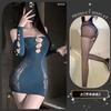 Sexy underwear slim fit hip skirt mesh clothes sexy pure desire hollow perspective abstinence uniform suit