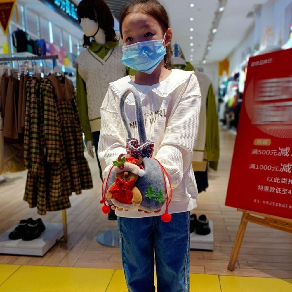 New Santa Claus Christmas Gift Bag Large Size New Year Elk Xmas Packaging Bag Christmas Decor Party Favors Candy Handbag