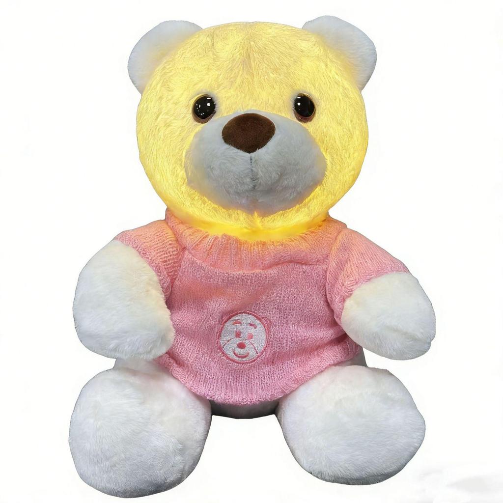 2026 Creative Plush Bear Tap Light with Type-C Charging – Bedroom Night Light Ornament