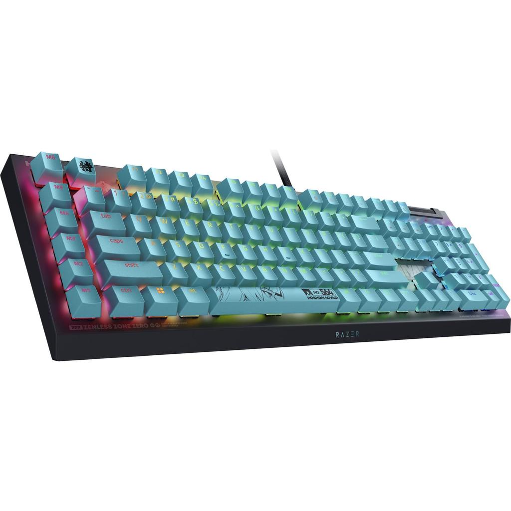 Razer BlackWidow V4 X Zenless Zone Zero Gaming Keyboard English 6 Customizable Dedicated Macro Keys for Various Multifunction RGB Green Mechanical