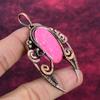 Thulite Gemstone Pendant Handmade Copper Wire Wrapped Jewelry Antique Pendant