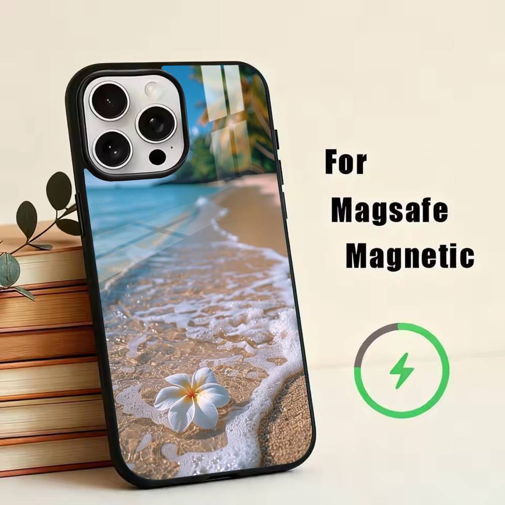 Summer by the sea Phone Case For iPhone17,16,15,14,13,12,11 Plus,Pro Magnetic For Magsafe Wireless Charging