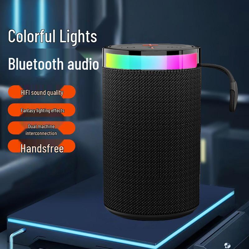 Stylish Bluetooth Speaker W16: High Sound Quality, Powerful Bass, Vibrant Lighting, Perfect for Home Use.