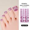 6Sheets Gradient Pattern Toenail Stickers Colorful Toe Nail Sticker Toenail Polish Strips  Parties