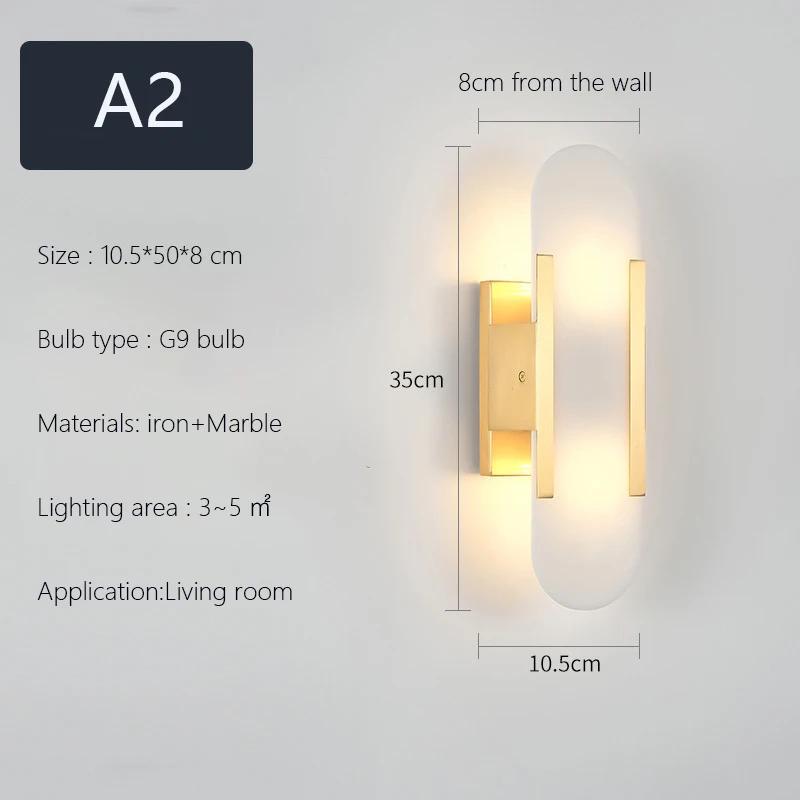 Glass Modern Wall Lamp Fixtures Creative Bedroom Bedside LED Wall Decor Sconce Light Lighting for Bedroom Living Room Home Decor