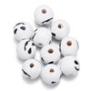 Halloween DIY Printed Wood Beads Multicolor Funny Handmade Wooden Bead Bracelet Hand String Making Accessories Festival Props