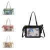 Impact Genshin Pu Crossbody Bags With Satin Bows Cartoon Art For Wear Daily