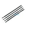 4 Pezzi Guscio in Gomma per Finestrini Nero o Cromato per Toyota 4Runner 75711-35011 2009-2020 Guarnizione Vetro Esterna
