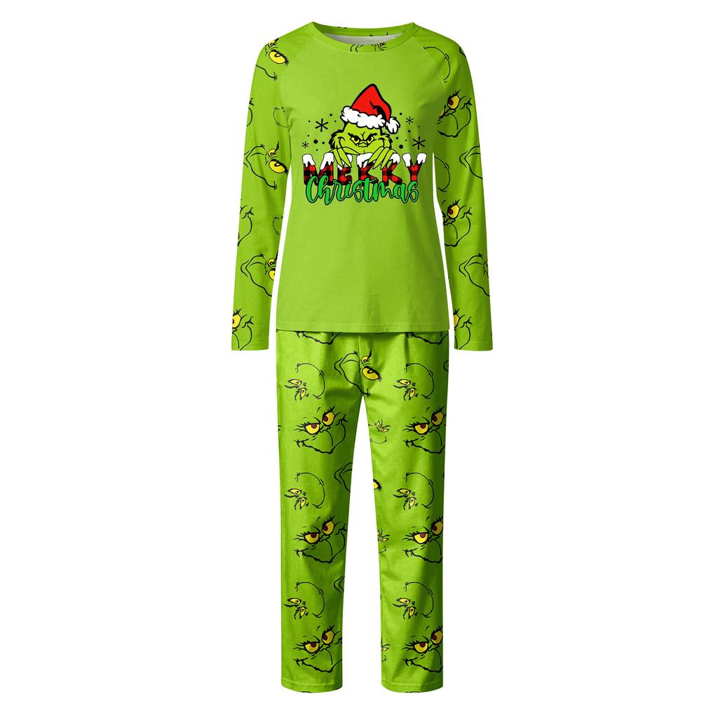 Cartoon Letters Print Family Matching Long Sleeved Parent-child Suit Home Clothes Suit Fall