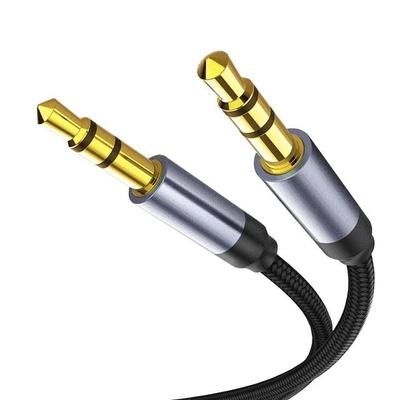 Cabo GIMIRO Aux para Aux [2M] Cabo Aux Cabo de entrada estéreo de 3,5 mm Cabo de áudio - Cabo auxiliar trançado de nylon para carro, fone de ouvido, telefone, tablet, aparelhos de som, laptop