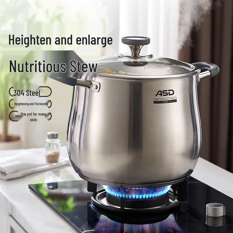ASD 304 Stainless Steel Thickened Multi-Stove Stew Pot